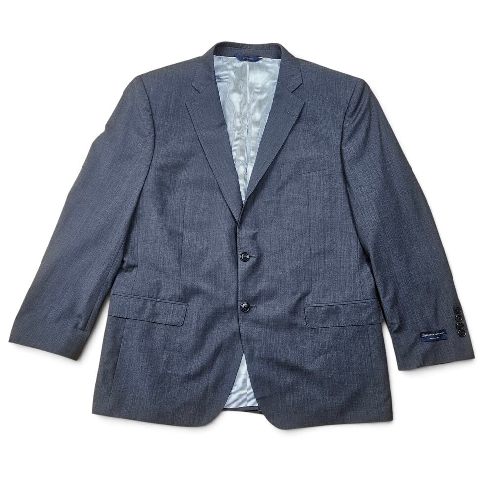 BROOKS BROTHERS Explorer Madison Fit Blazer Men 44S Wool Stretch Gray Sport Coat